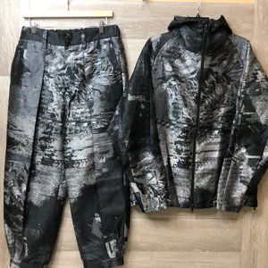 Taakk Med Black Glitch Sculpture Jacket Pants Sets